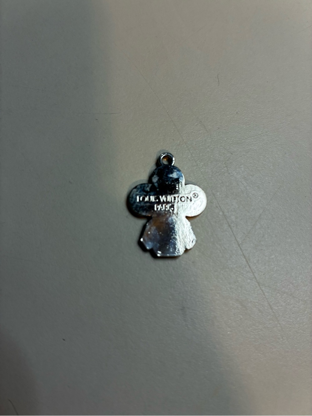 Louis Vuitton stamped Pink and Silver Flower Charm Pendant - Picture 3 of 4
